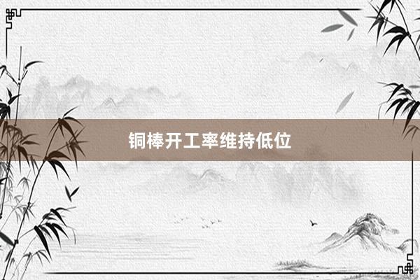 铜棒开工率维持低位