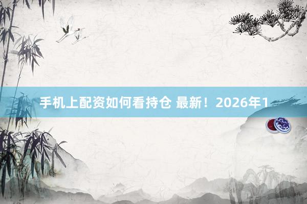 手机上配资如何看持仓 最新！2026年1