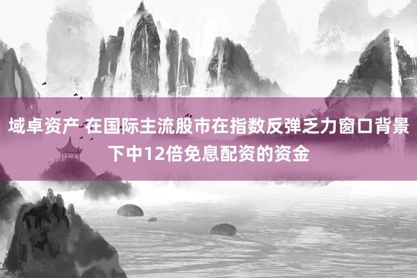 域卓资产 在国际主流股市在指数反弹乏力窗口背景下中12倍免息配资的资金