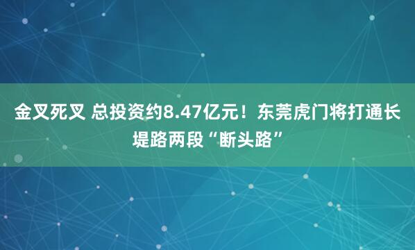 金叉死叉 总投资约8.47亿元！东莞虎门将打通长堤路两段“断头路”
